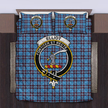 Elliot Ancient Tartan Quilt Bed Set with Family Crest