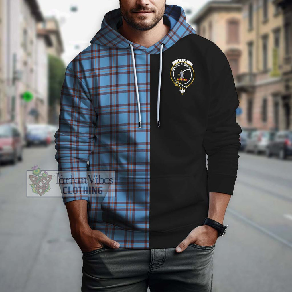 Elliot Ancient Tartan Hoodie with Family Crest and Half Of Me Style Zip Hoodie - Tartanvibesclothing Shop