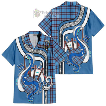 Elliot Ancient Tartan Short Sleeve Button Shirt with Epic Bagpipe Style