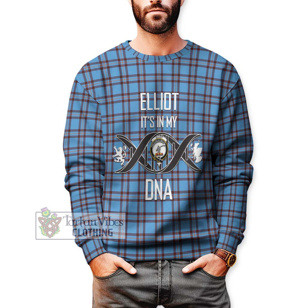 Elliot Ancient Tartan Sweatshirt with Family Crest DNA In Me Style Unisex - Tartanvibesclothing Shop