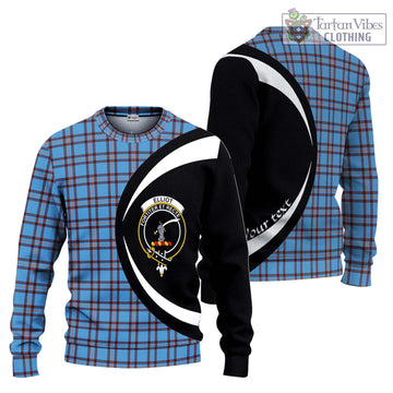 Elliot Ancient Tartan Ugly Sweater with Family Crest Circle Style