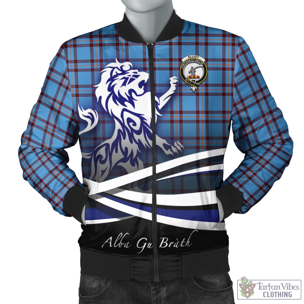 Tartan Vibes Clothing Elliot Ancient Tartan Bomber Jacket with Alba Gu Brath Regal Lion Emblem