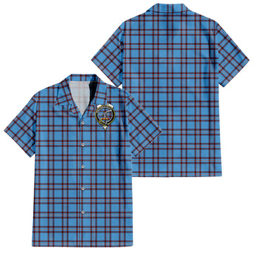 Elliot Ancient Tartan Short Sleeve Button Down Shirt with Family Crest