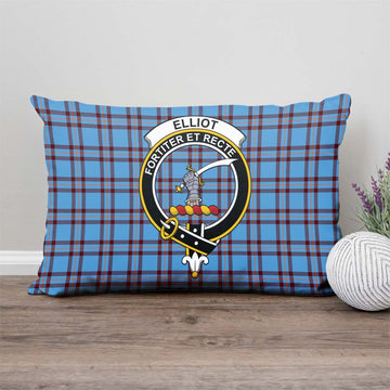 Elliot Ancient Tartan Pillow Cover with Family Crest