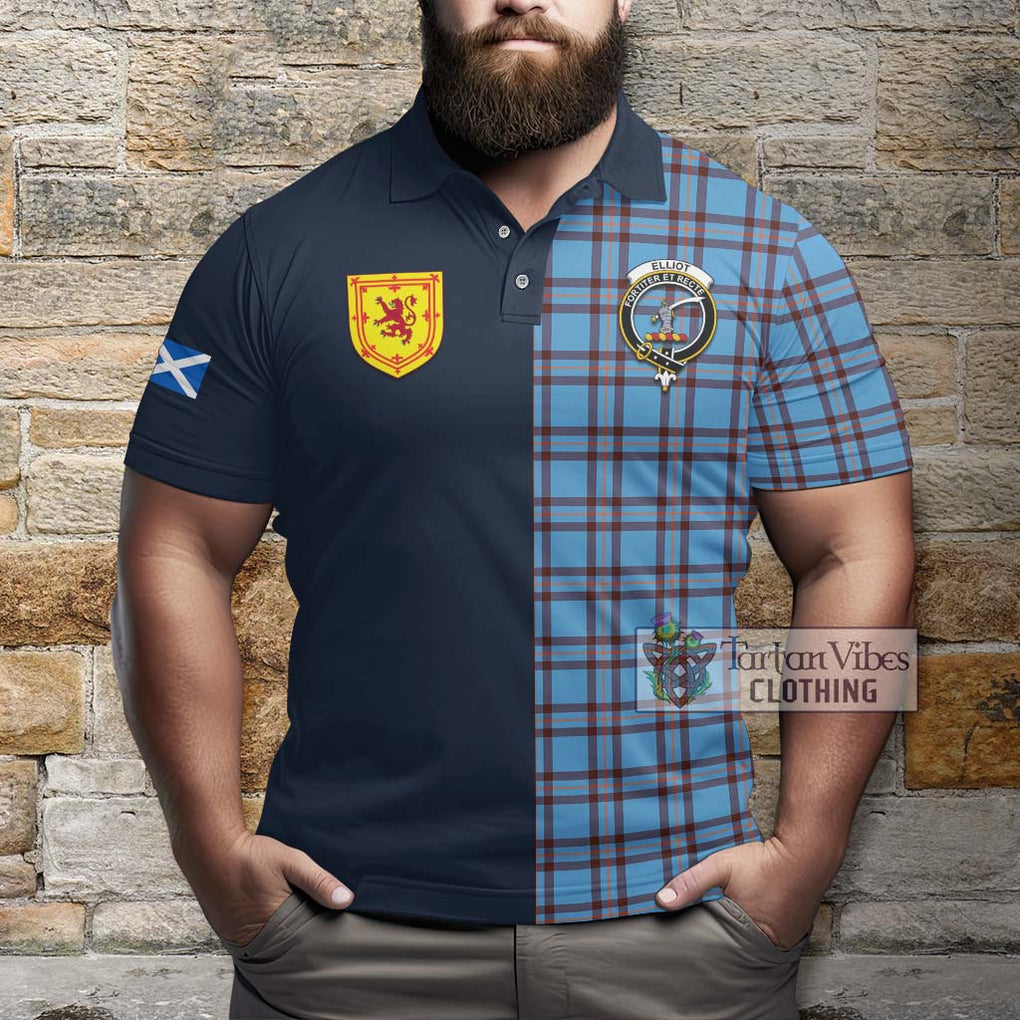 Tartan Vibes Clothing Elliot Ancient Tartan Polo Shirt with Scottish Lion Royal Arm Half Style