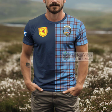 Elliot Ancient Tartan T-Shirt Alba with Scottish Lion Royal Arm Half Style