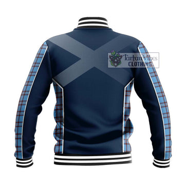 Elliot Ancient Tartan Baseball Jacket with Family Crest and Lion Rampant Vibes Sport Style