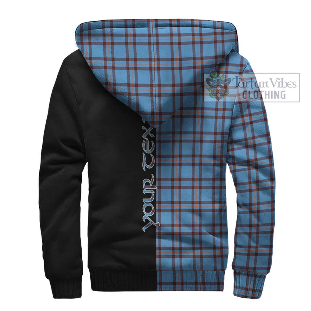 Elliot Ancient Tartan Sherpa Hoodie with Family Crest and Half Of Me Style - Tartanvibesclothing Shop