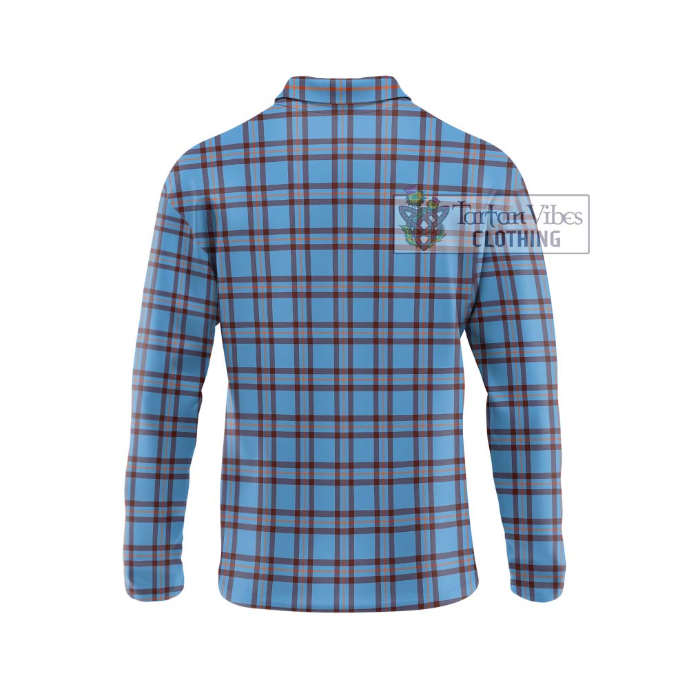 Elliot Ancient Tartan Long Sleeve Polo Shirt with Family Crest DNA In Me Style - Tartanvibesclothing Shop