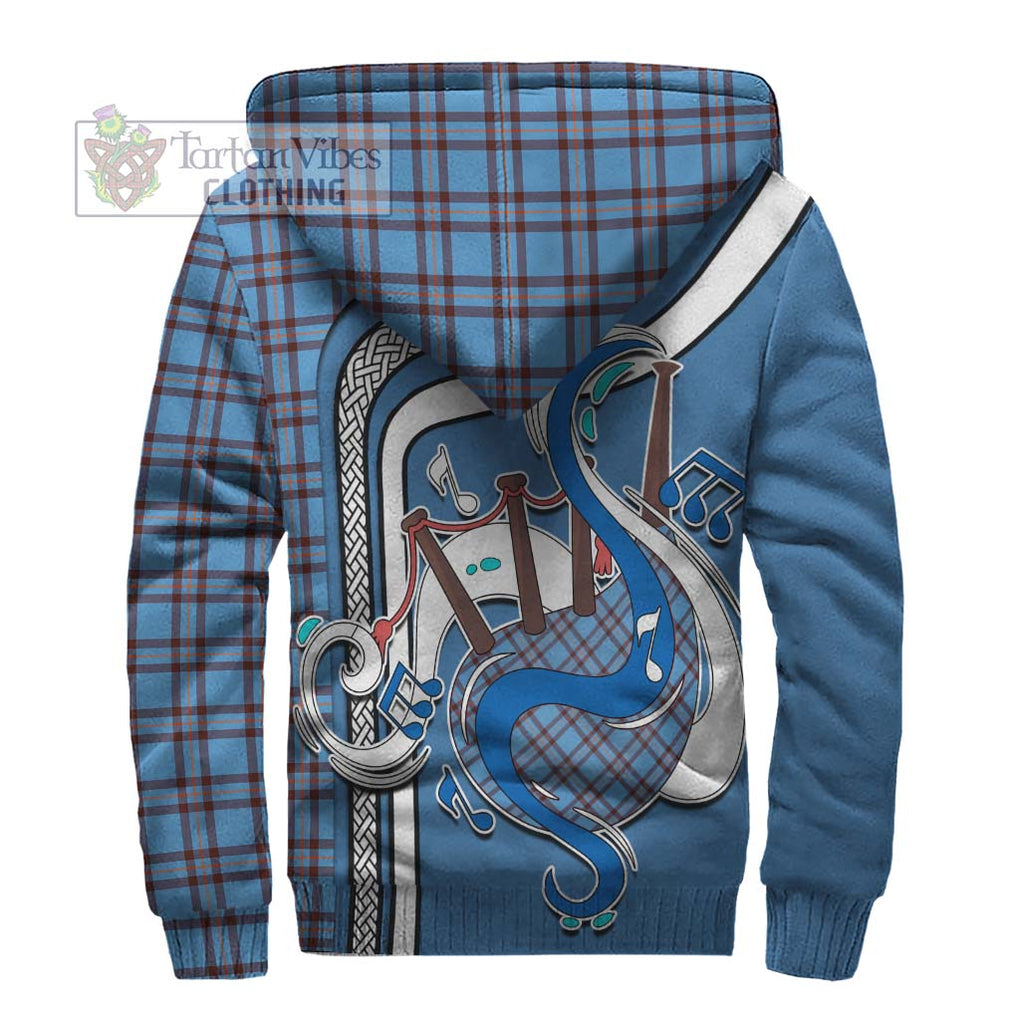 Elliot Ancient Tartan Sherpa Hoodie with Epic Bagpipe Style - Tartanvibesclothing Shop