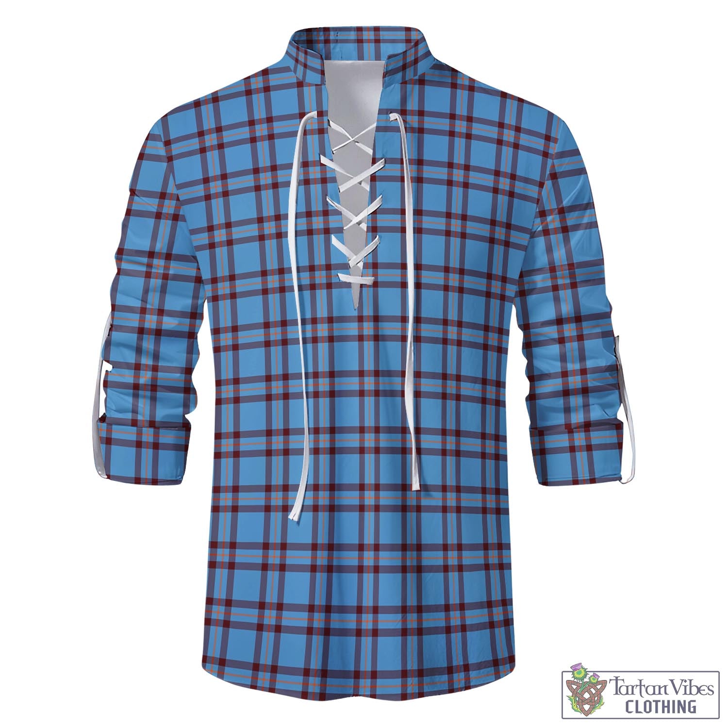 Tartan Vibes Clothing Elliot Ancient Tartan Men's Scottish Traditional Jacobite Ghillie Kilt Shirt