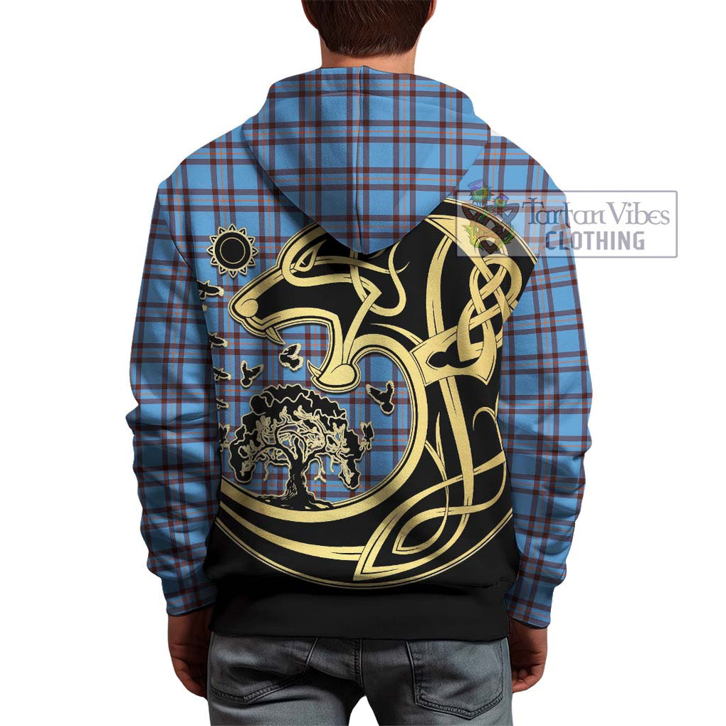 Elliot Ancient Tartan Hoodie with Family Crest Celtic Wolf Style - Tartan Vibes Clothing