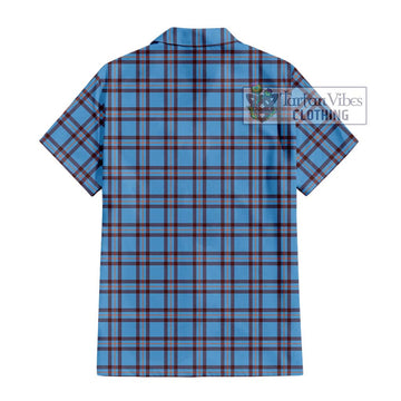 Elliot Ancient Tartan Short Sleeve Button Shirt with Family Crest DNA In Me Style