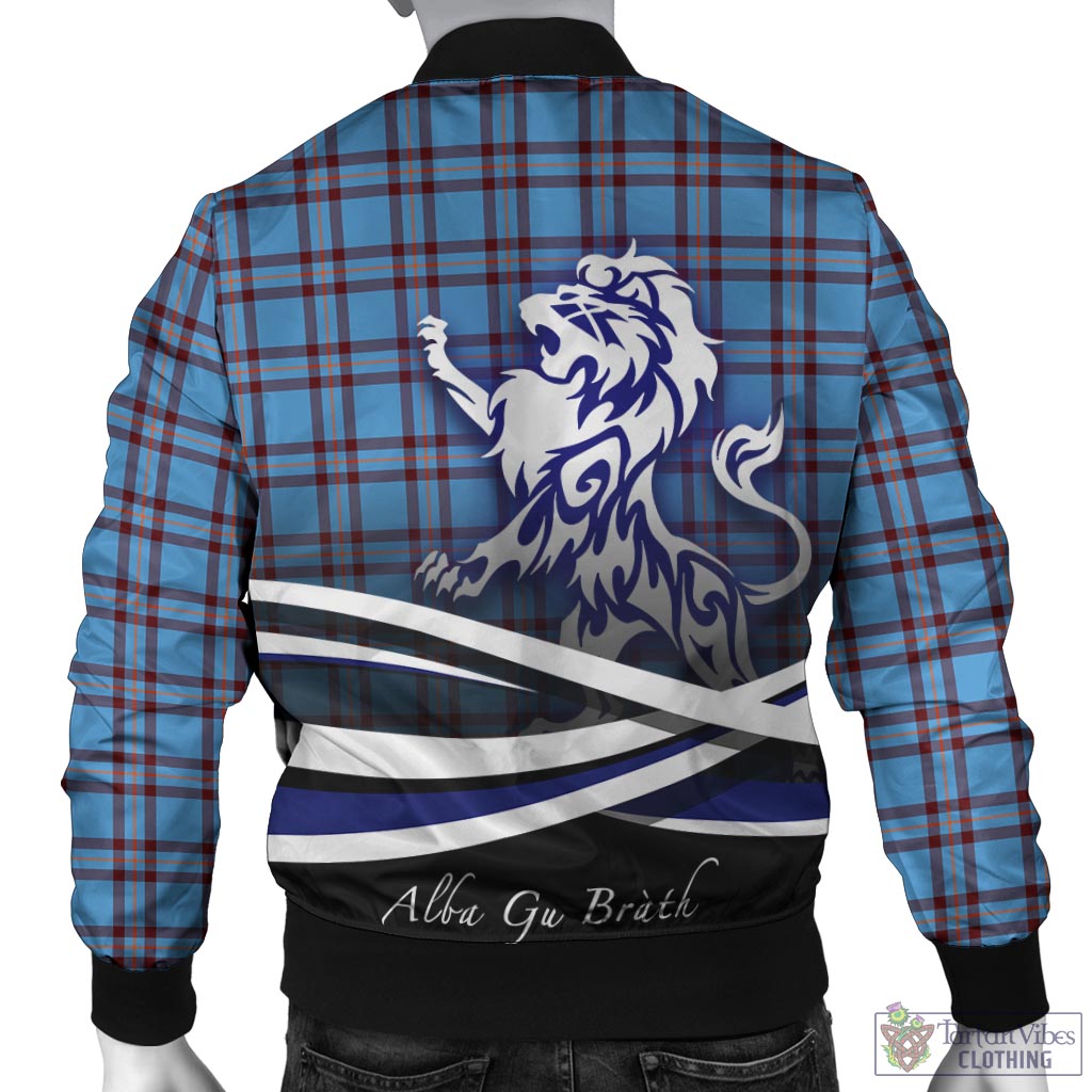 Tartan Vibes Clothing Elliot Ancient Tartan Bomber Jacket with Alba Gu Brath Regal Lion Emblem