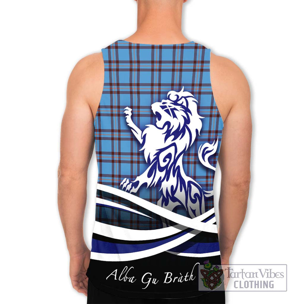 Elliot Ancient Tartan Men's Tank Top with Alba Gu Brath Regal Lion Emblem - Tartanvibesclothing Shop