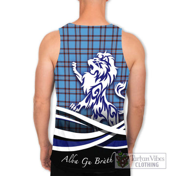 Elliot Ancient Tartan Men's Tank Top with Alba Gu Brath Regal Lion Emblem