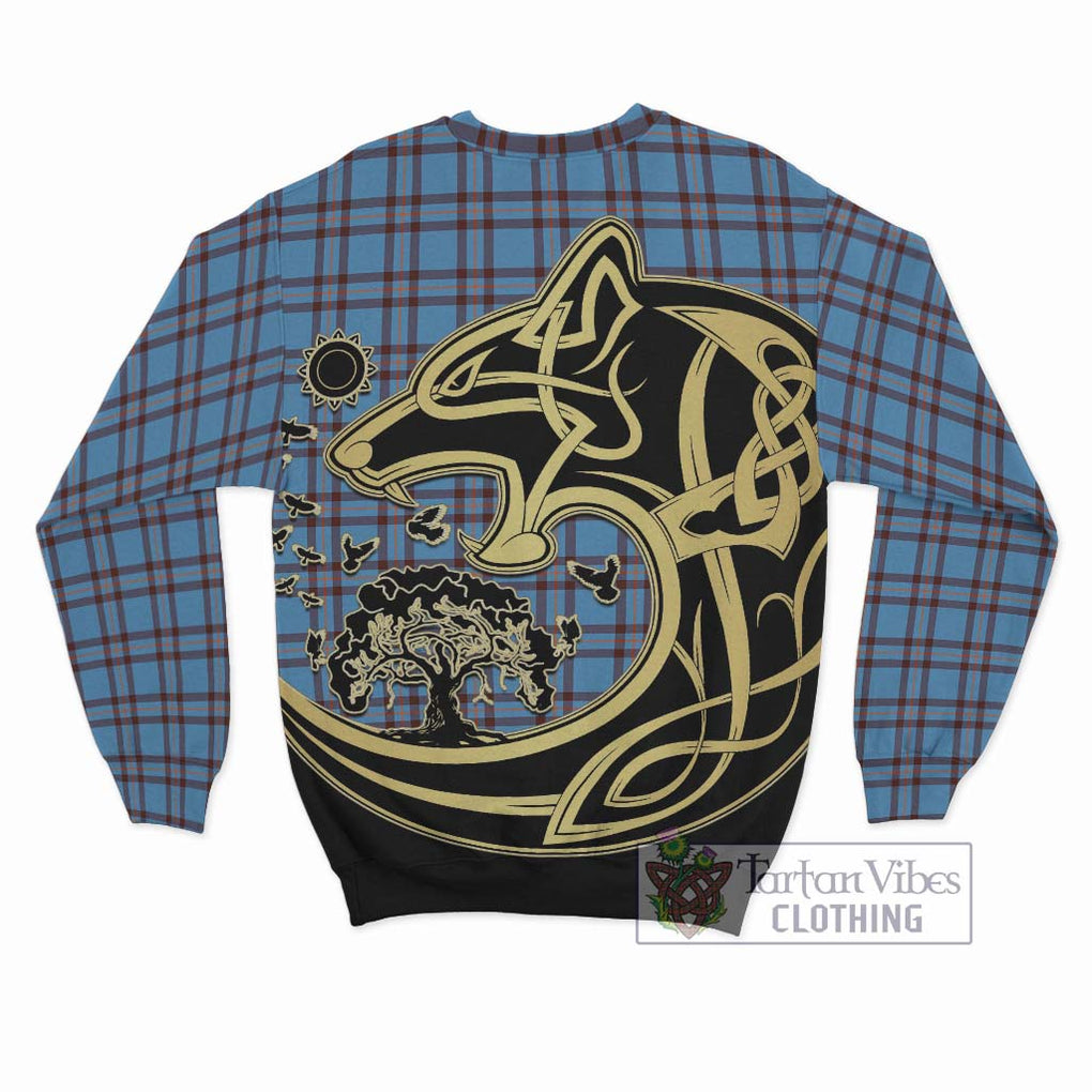 Elliot Ancient Tartan Sweatshirt with Family Crest Celtic Wolf Style - Tartan Vibes Clothing