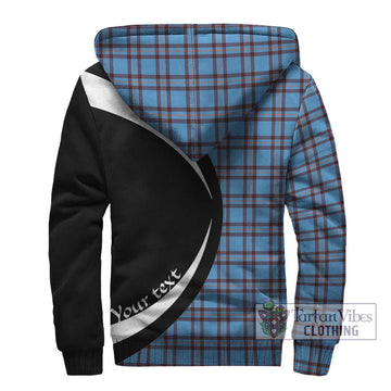 Elliot Ancient Tartan Sherpa Hoodie with Family Crest Circle Style