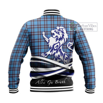 Elliot Ancient Tartan Baseball Jacket with Alba Gu Brath Regal Lion Emblem