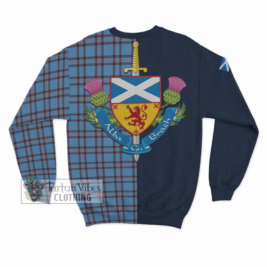 Tartan Vibes Clothing Elliot Ancient Tartan Sweatshirt with Scottish Lion Royal Arm Half Style