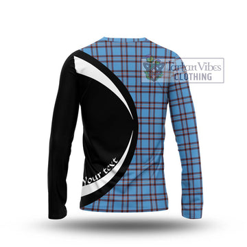 Elliot Ancient Tartan Long Sleeve T-Shirt with Family Crest Circle Style