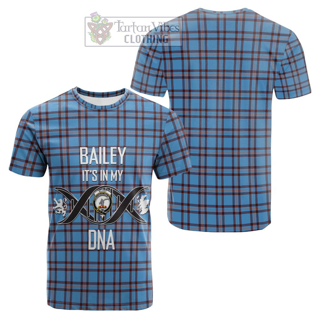 Tartan Vibes Clothing Elliot Ancient Tartan Cotton T-shirt with Family Crest DNA In Me Style