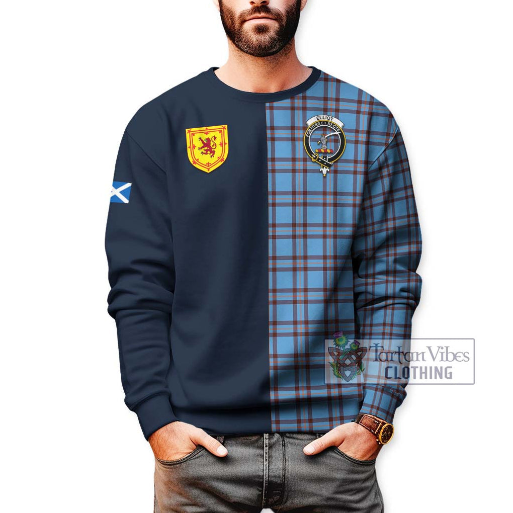 Tartan Vibes Clothing Elliot Ancient Tartan Sweatshirt with Scottish Lion Royal Arm Half Style