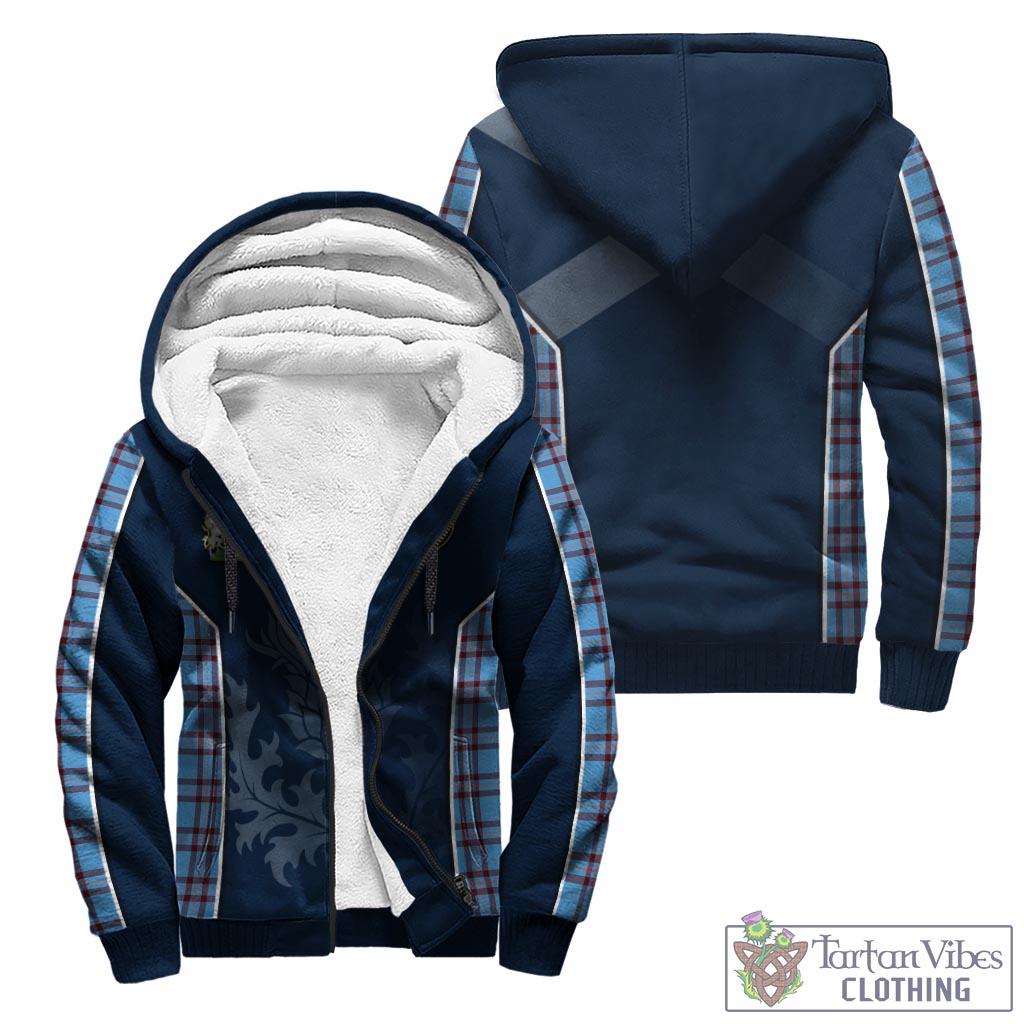 Tartan Vibes Clothing Elliot Ancient Tartan Sherpa Hoodie with Family Crest and Scottish Thistle Vibes Sport Style