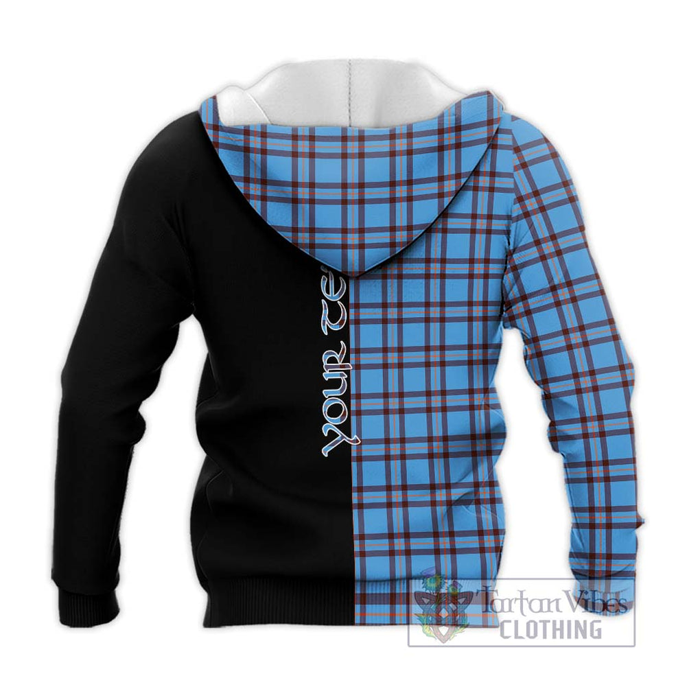 Elliot Ancient Tartan Knitted Hoodie with Family Crest and Half Of Me Style - Tartanvibesclothing Shop