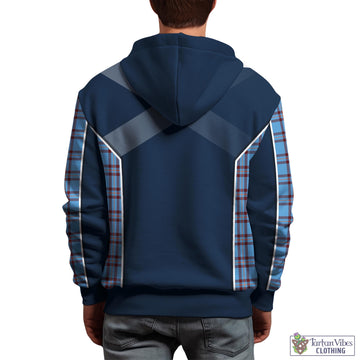 Elliot Ancient Tartan Hoodie with Family Crest and Lion Rampant Vibes Sport Style