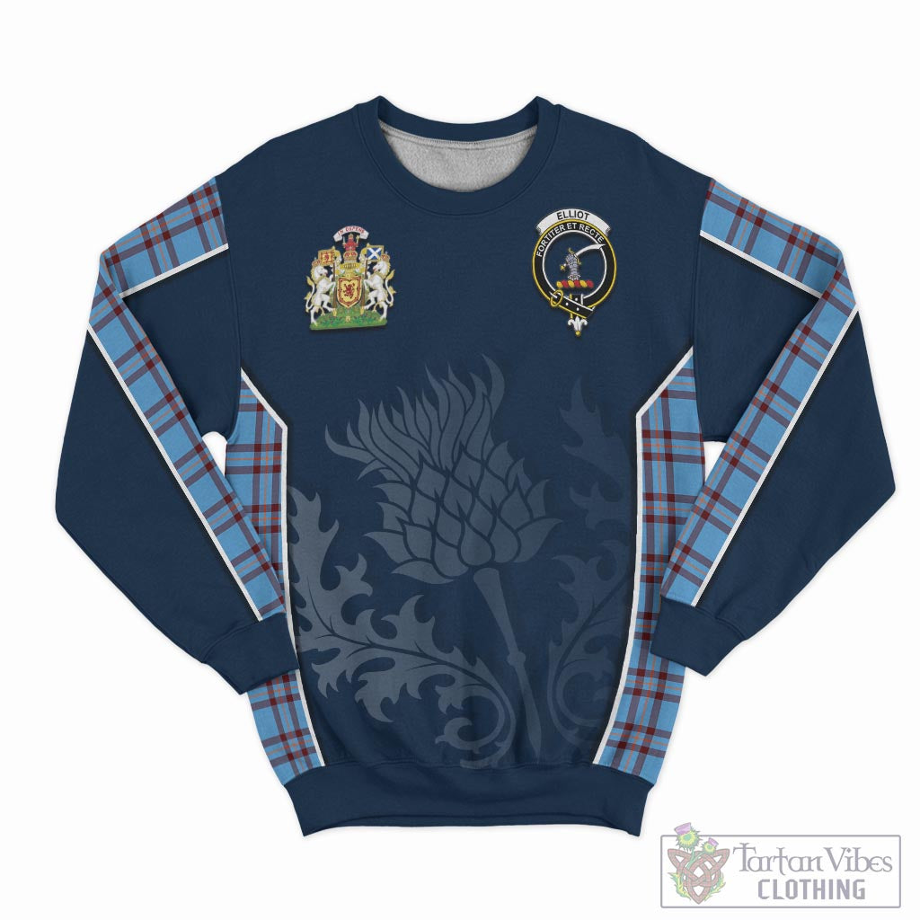 Tartan Vibes Clothing Elliot Ancient Tartan Sweatshirt with Family Crest and Scottish Thistle Vibes Sport Style