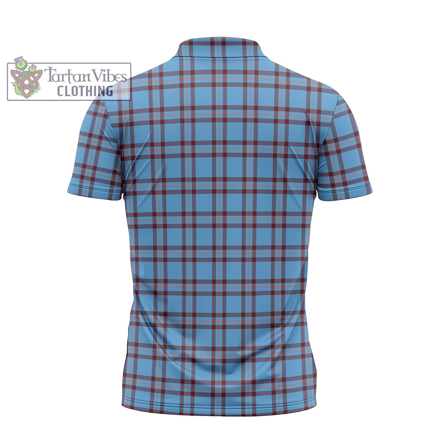 Tartan Vibes Clothing Elliot Ancient Tartan Zipper Polo Shirt with Family Crest