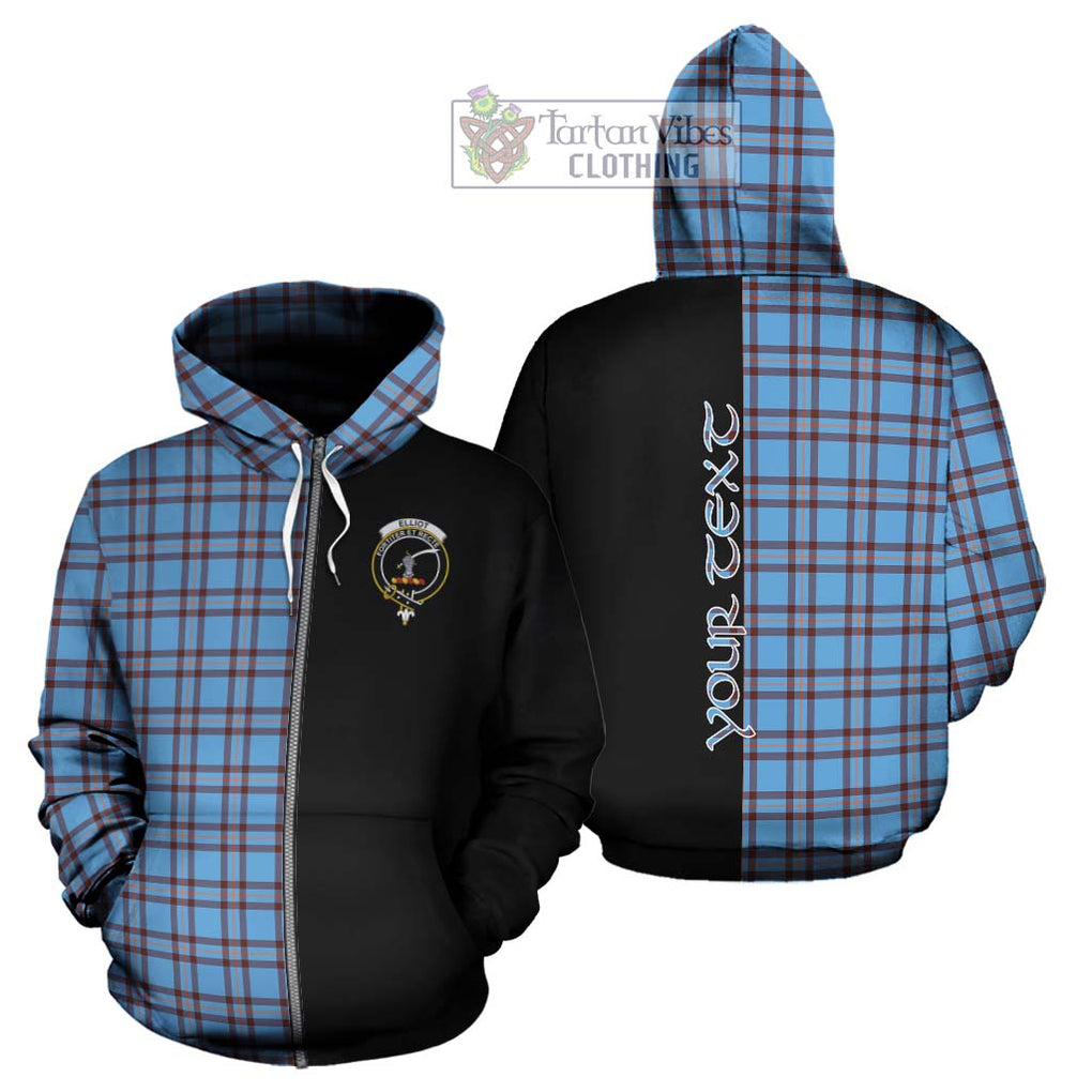 Elliot Ancient Tartan Hoodie with Family Crest and Half Of Me Style - Tartanvibesclothing Shop