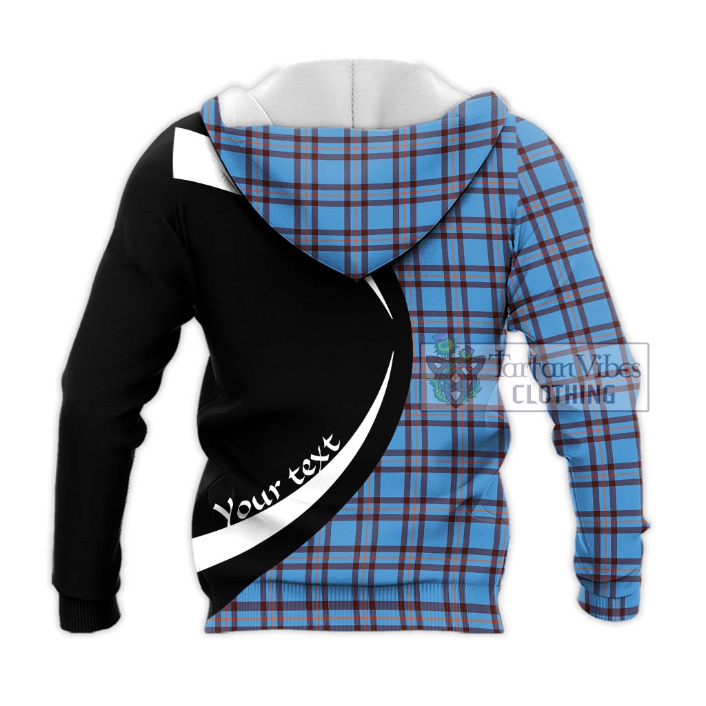 Elliot Ancient Tartan Knitted Hoodie with Family Crest Circle Style - Tartan Vibes Clothing