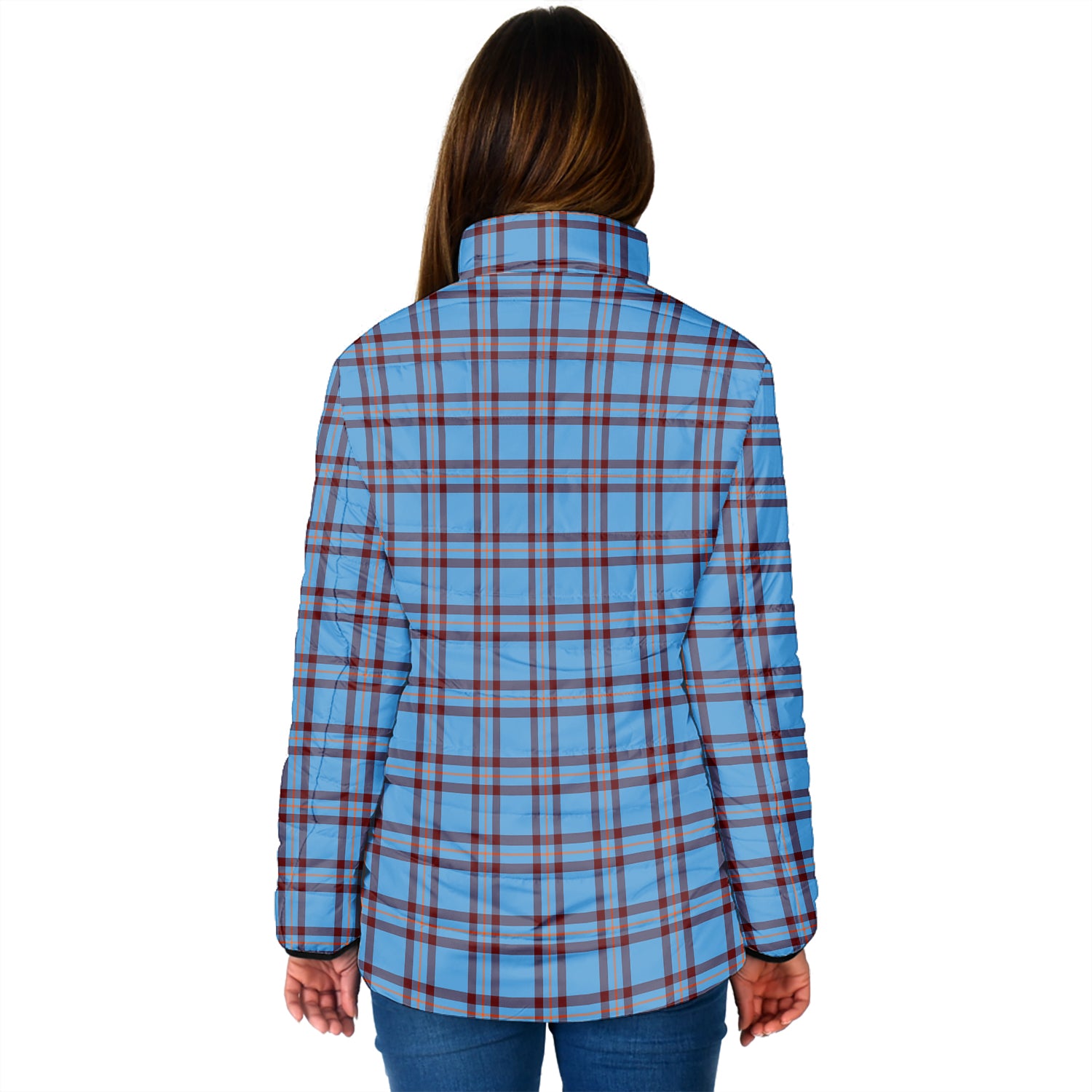 Elliot Ancient Tartan Padded Jacket with Family Crest - Tartan Vibes Clothing