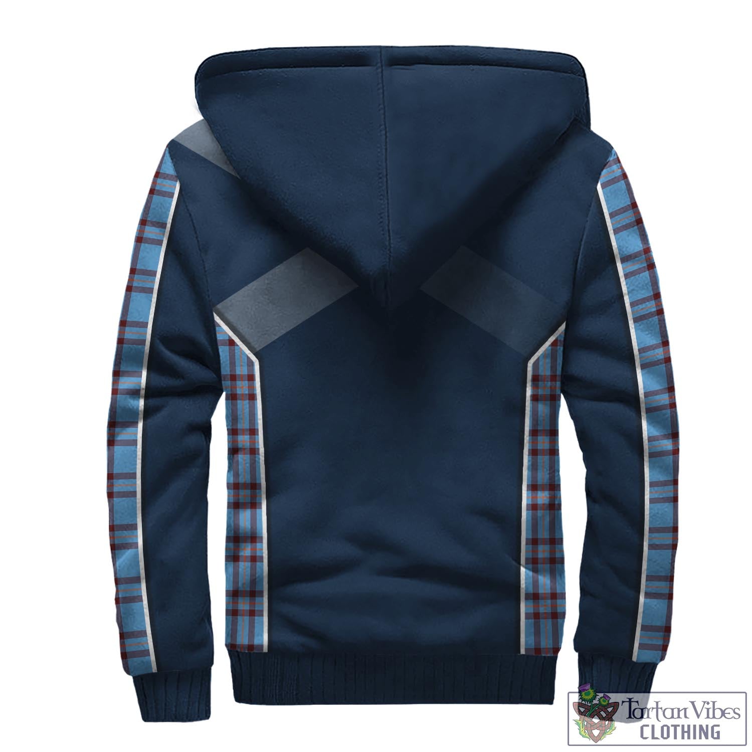 Tartan Vibes Clothing Elliot Ancient Tartan Sherpa Hoodie with Family Crest and Scottish Thistle Vibes Sport Style