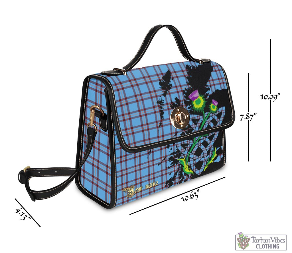 Tartan Vibes Clothing Elliot Ancient Tartan Waterproof Canvas Bag with Scotland Map and Thistle Celtic Accents