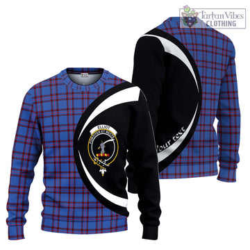 Elliot Modern Tartan Ugly Sweater with Family Crest Circle Style