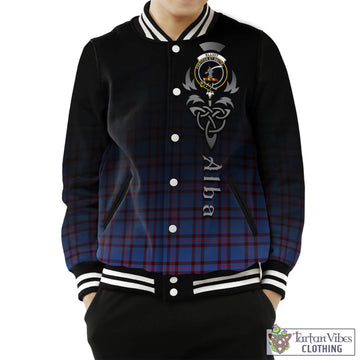 Elliot Modern Tartan Baseball Jacket Featuring Alba Gu Brath Family Crest Celtic Inspired