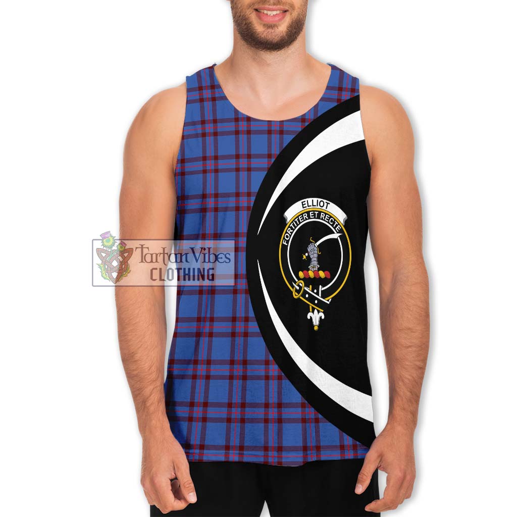 Elliot Modern Tartan Men's Tank Top with Family Crest Circle Style Men - Tartan Vibes Clothing