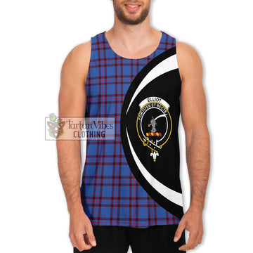 Elliot Modern Tartan Men's Tank Top with Family Crest Circle Style