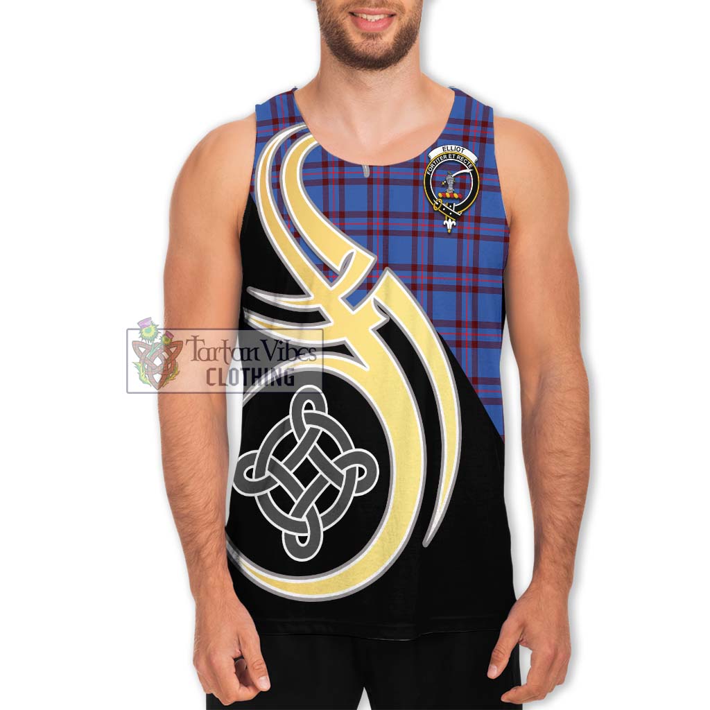 Elliot Modern Tartan Men's Tank Top with Family Crest and Celtic Symbol Style Men - Tartan Vibes Clothing