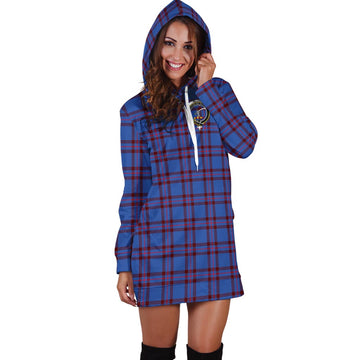 Elliot Modern Tartan Hoodie Dress with Family Crest