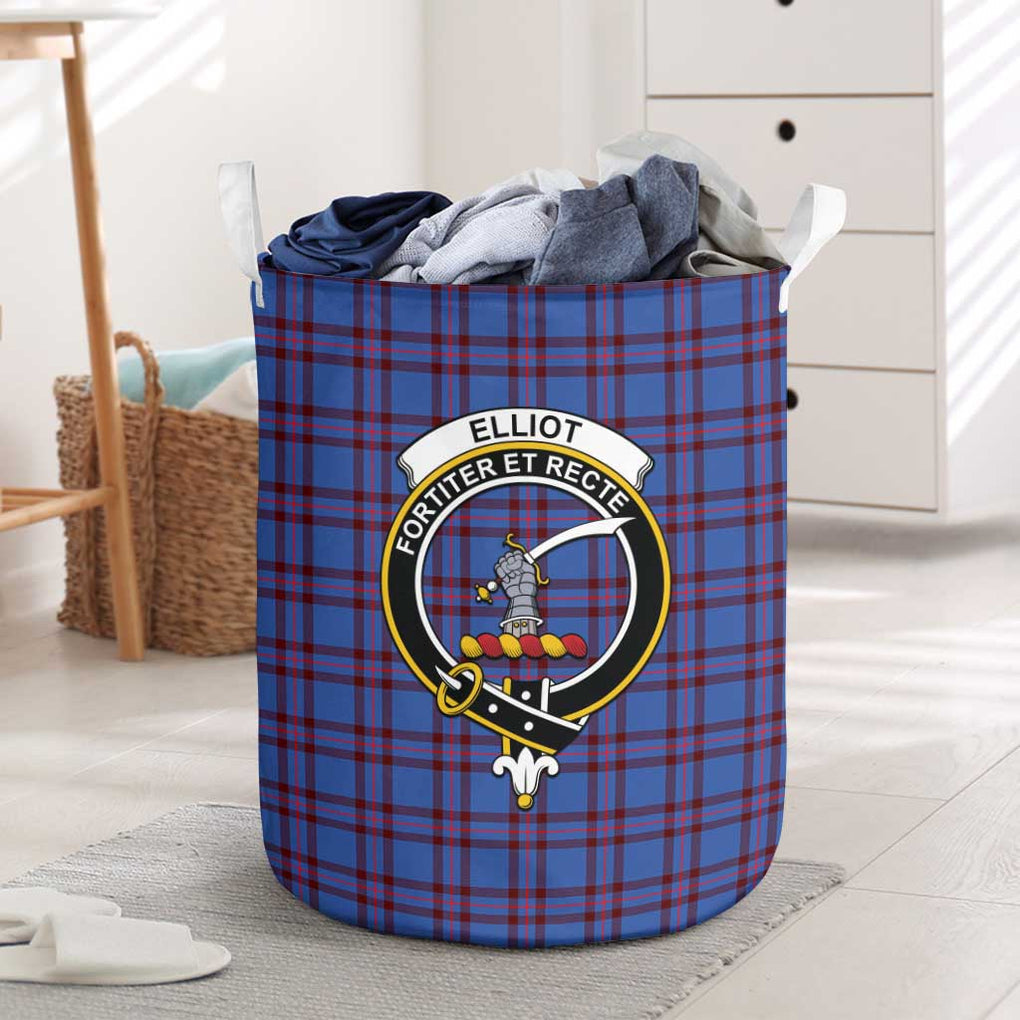 Elliot Modern Tartan Laundry Basket with Family Crest One Size - Tartanvibesclothing Shop