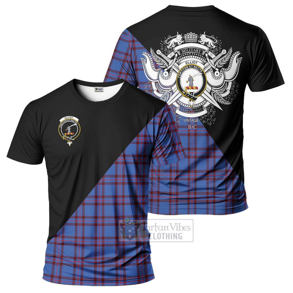 Elliot Modern Tartan T-Shirt with Family Crest and Military Logo Style Kid's Shirt - Tartanvibesclothing Shop