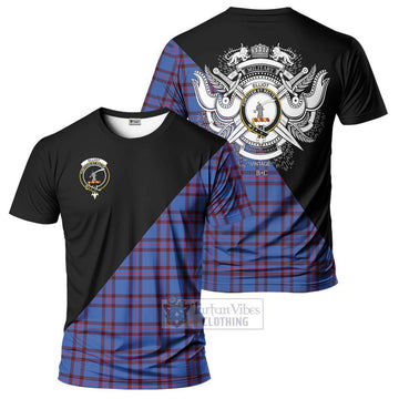 Elliot Modern Tartan T-Shirt with Family Crest and Military Logo Style