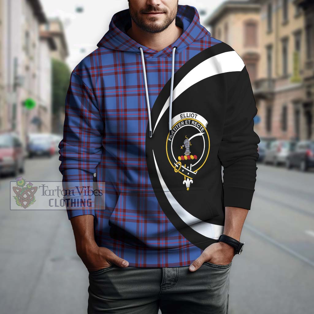 Tartan Vibes Clothing Elliot Modern Tartan Hoodie with Family Crest Circle Style