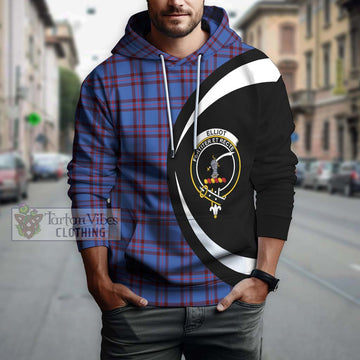 Elliot Modern Tartan Hoodie with Family Crest Circle Style