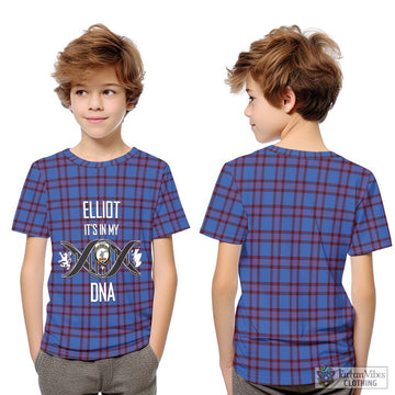 Elliot Modern Tartan Kid T-Shirt with Family Crest DNA In Me Style