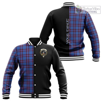 Elliot Modern Tartan Baseball Jacket with Family Crest and Half Of Me Style